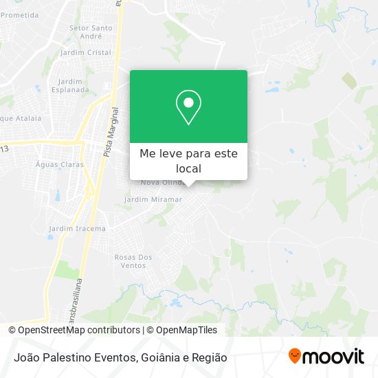 João Palestino Eventos mapa