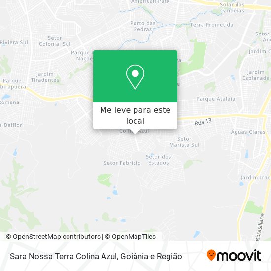 Sara Nossa Terra Colina Azul mapa