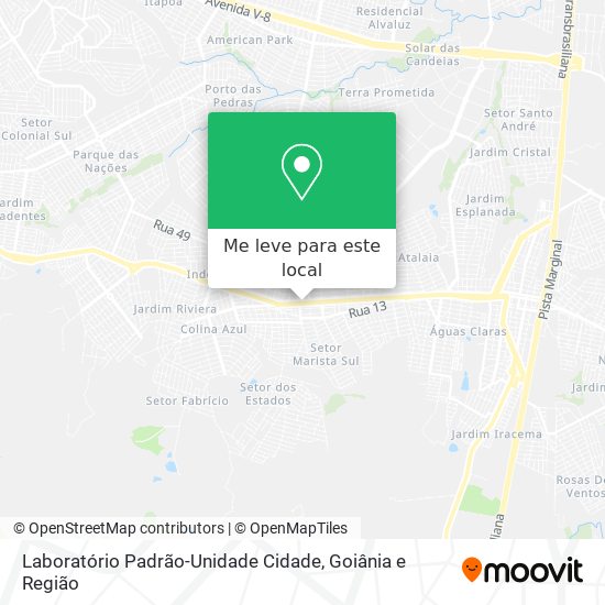 Laboratório Padrão-Unidade Cidade mapa