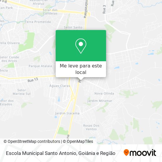 Escola Municipal Santo Antonio mapa