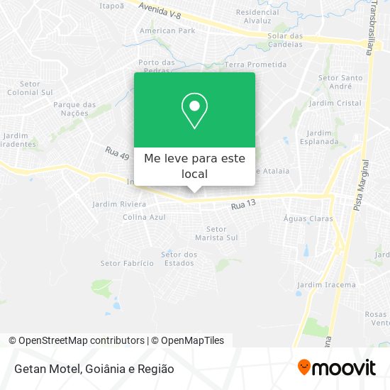 Getan Motel mapa