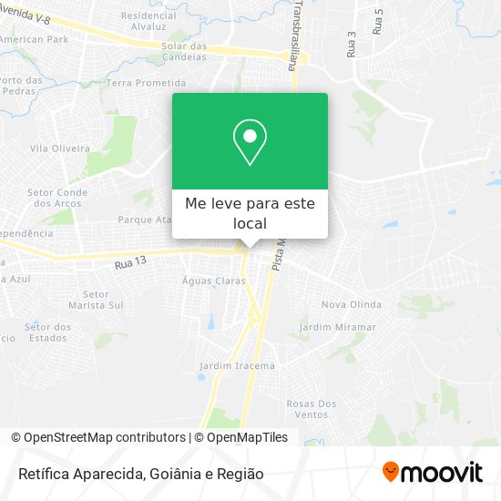 Retífica Aparecida mapa