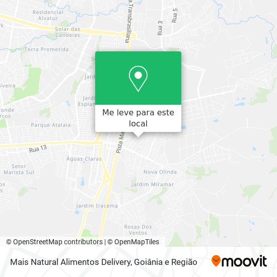 Mais Natural Alimentos Delivery mapa