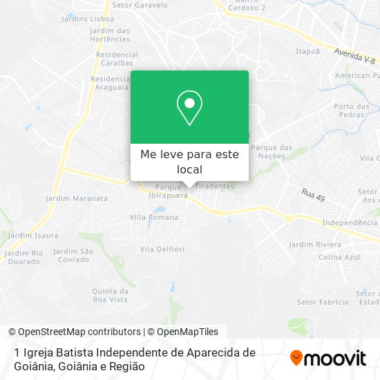 1 Igreja Batista Independente de Aparecida de Goiânia mapa