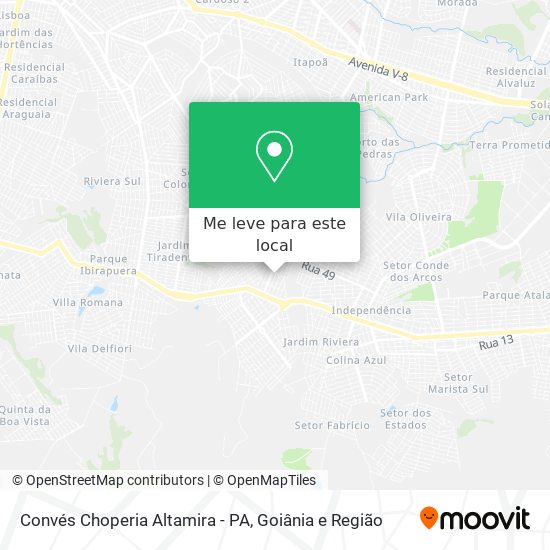 Convés Choperia Altamira - PA mapa