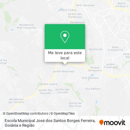 Escola Municipal José dos Santos Borges Ferreira mapa