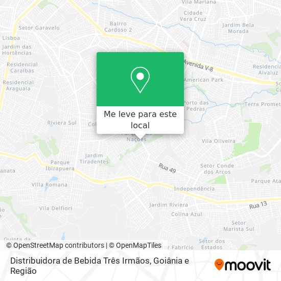 Distribuidora de Bebida Três Irmãos mapa