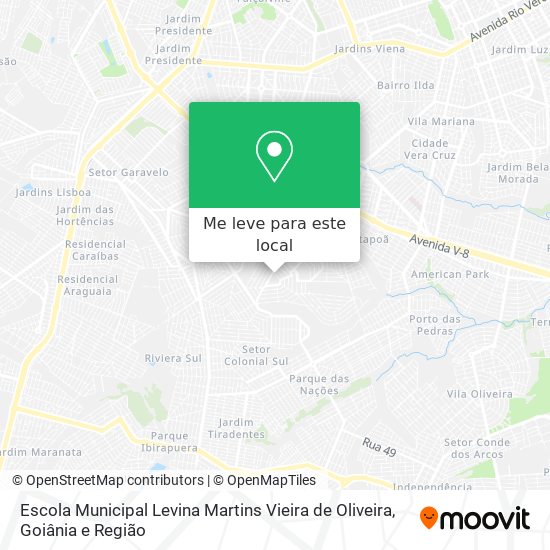Escola Municipal Levina Martins Vieira de Oliveira mapa
