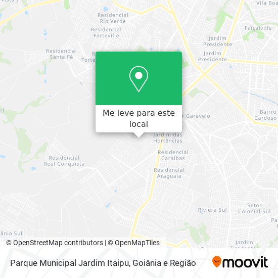 Parque Municipal Jardim Itaipu mapa