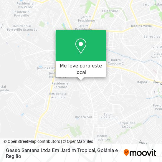 Gesso Santana Ltda Em Jardim Tropical mapa