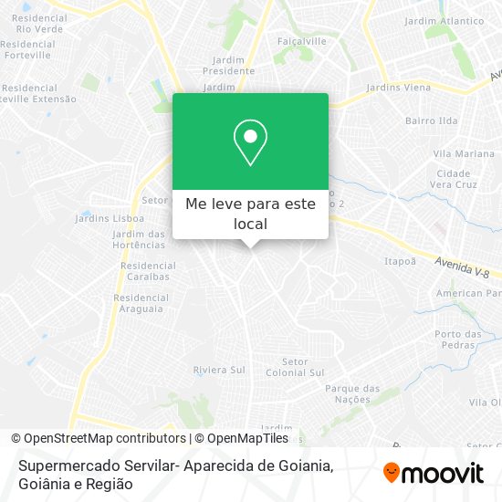 Supermercado Servilar- Aparecida de Goiania mapa