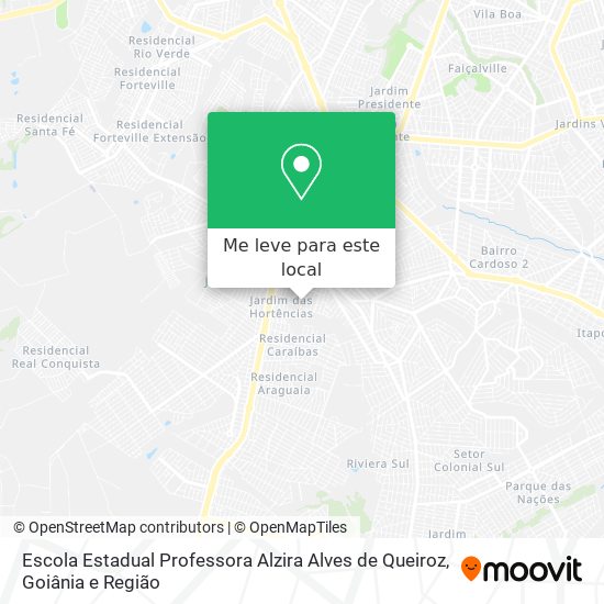Escola Estadual Professora Alzira Alves de Queiroz mapa