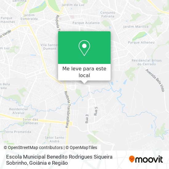 Escola Municipal Benedito Rodrigues Siqueira Sobrinho mapa