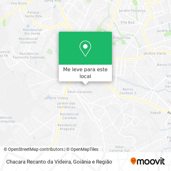 Chacara Recanto da Videira mapa