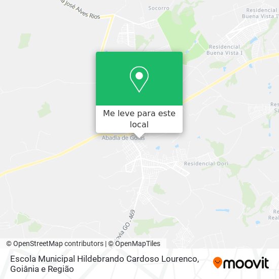 Escola Municipal Hildebrando Cardoso Lourenco mapa
