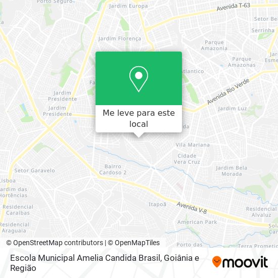 Escola Municipal Amelia Candida Brasil mapa