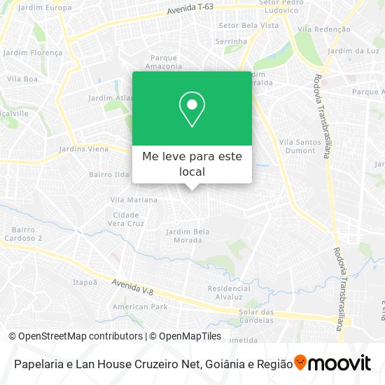 Papelaria e Lan House Cruzeiro Net mapa
