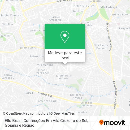 Ello Brasil Confecções Em Vila Cruzeiro do Sul mapa