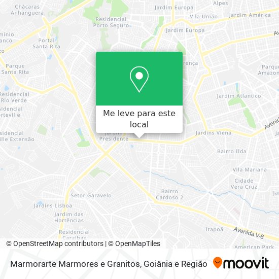 Marmorarte Marmores e Granitos mapa