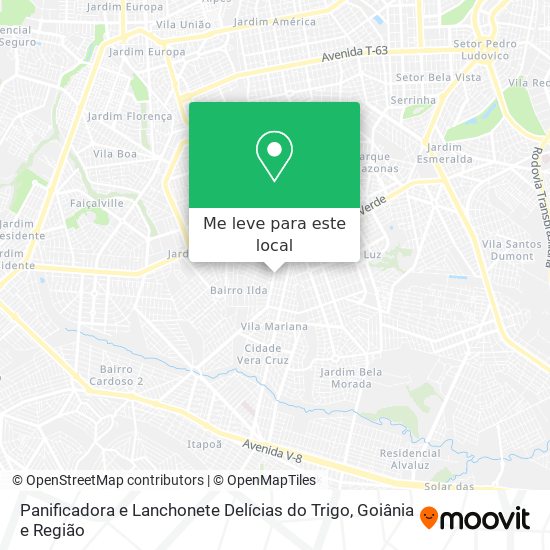 Panificadora e Lanchonete Delícias do Trigo mapa