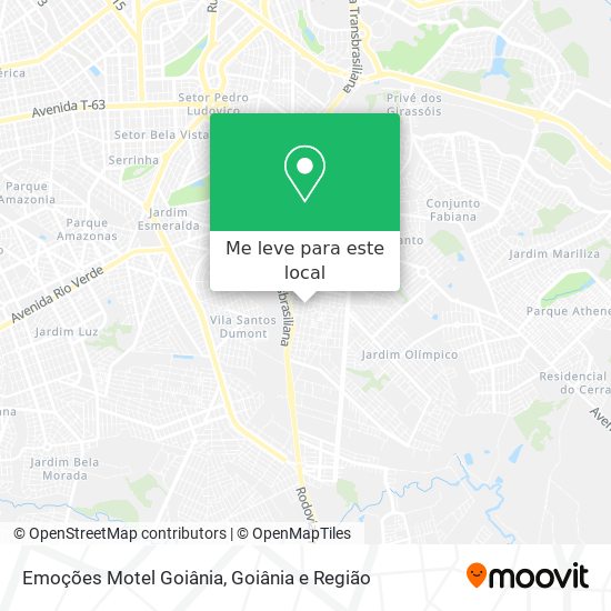 Emoções Motel Goiânia mapa