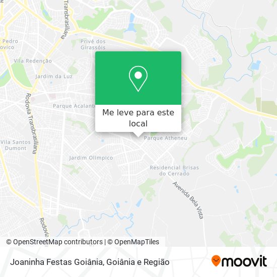 Joaninha Festas Goiânia mapa