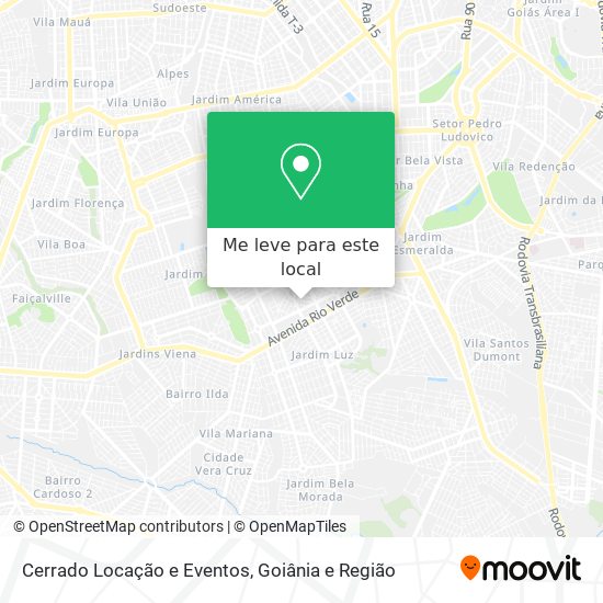 Cerrado Locação e Eventos mapa