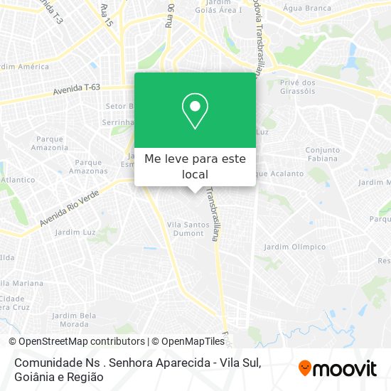 Comunidade Ns . Senhora Aparecida - Vila Sul mapa