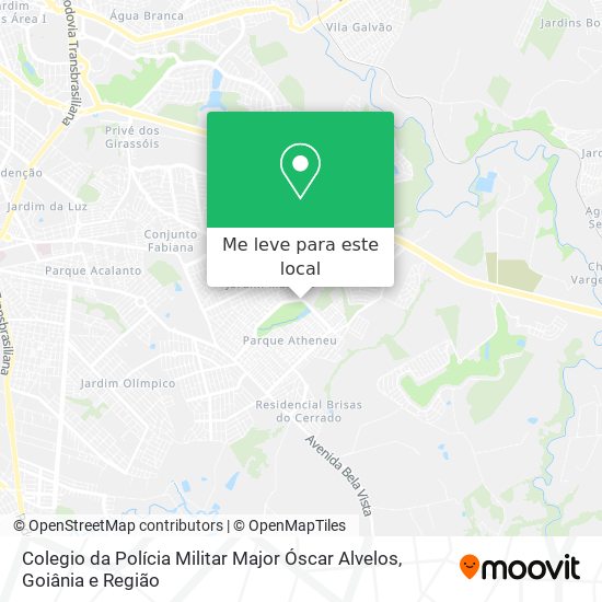 Colegio da Polícia Militar Major Óscar Alvelos mapa