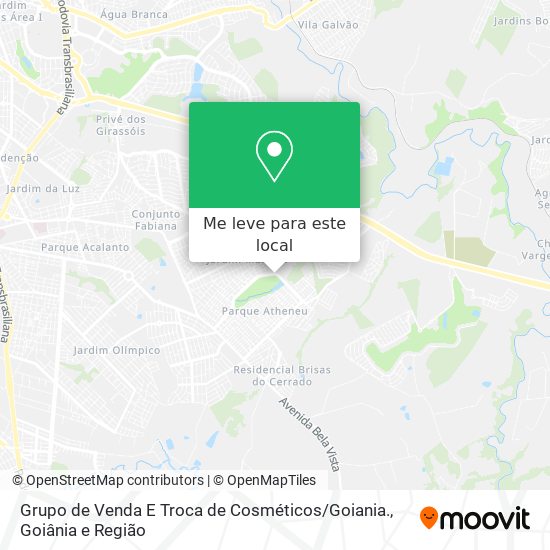 Grupo de Venda E Troca de Cosméticos / Goiania. mapa