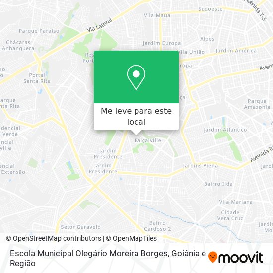 Escola Municipal Olegário Moreira Borges mapa