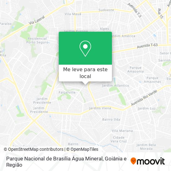 Parque Nacional de Brasília Água Mineral mapa