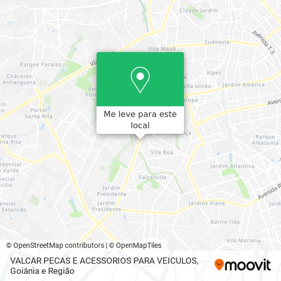 VALCAR PECAS E ACESSORIOS PARA VEICULOS mapa