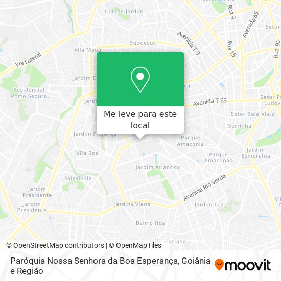 Paróquia Nossa Senhora da Boa Esperança mapa