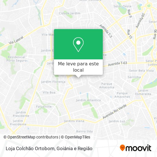 Loja Colchão Ortobom mapa