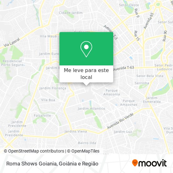 Roma Shows Goiania mapa