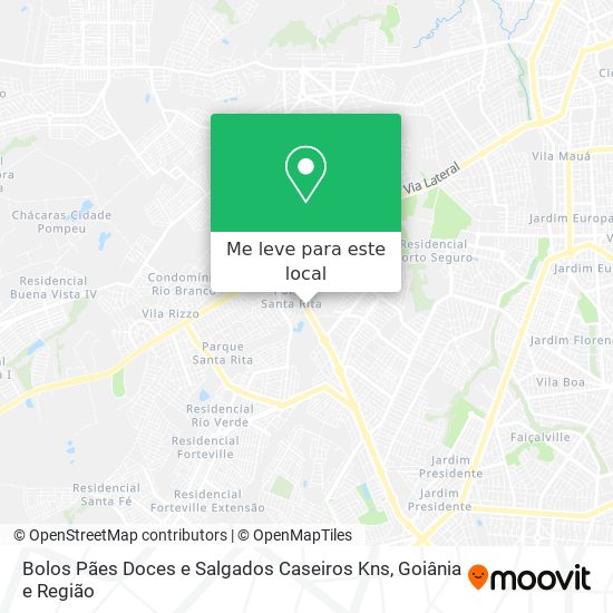 Bolos Pães Doces e Salgados Caseiros Kns mapa