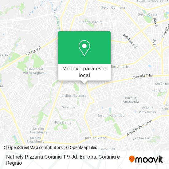 Nathely Pizzaria Goiânia T-9 Jd. Europa mapa