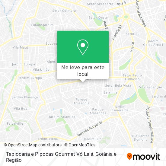 Tapiocaria e Pipocas Gourmet Vó Lalá mapa