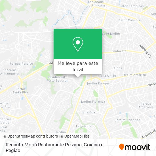 Recanto Moriá Restaurante Pizzaria mapa