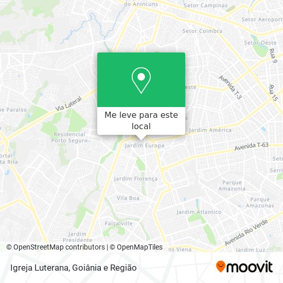 Igreja Luterana mapa