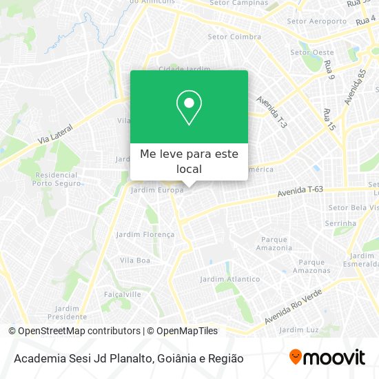 Academia Sesi Jd Planalto mapa