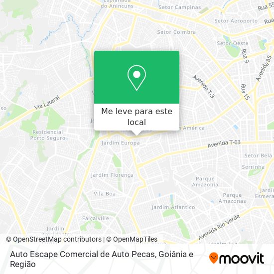 Auto Escape Comercial de Auto Pecas mapa