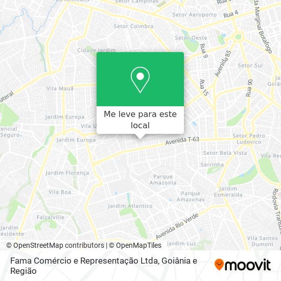 Fama Comércio e Representação Ltda mapa