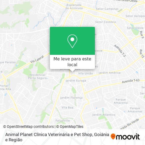 Animal Planet Clínica Veterinária e Pet Shop mapa