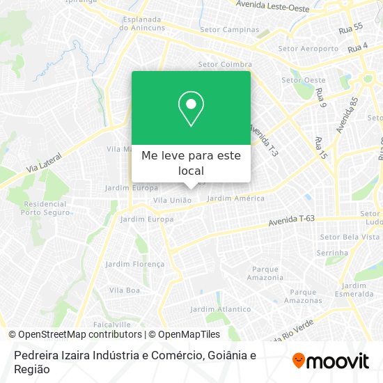 Pedreira Izaira Indústria e Comércio mapa