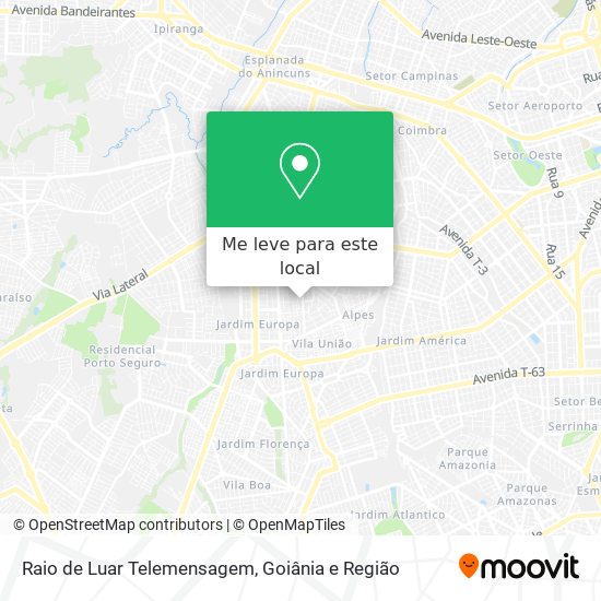 Raio de Luar Telemensagem mapa