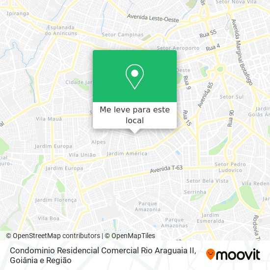 Condominio Residencial Comercial Rio Araguaia II mapa
