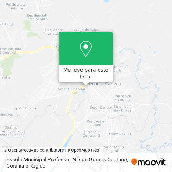 Escola Municipal Professor Nilson Gomes Caetano mapa