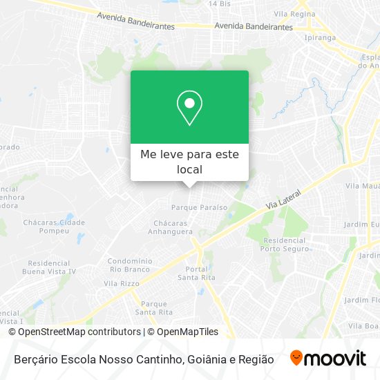Berçário Escola Nosso Cantinho mapa